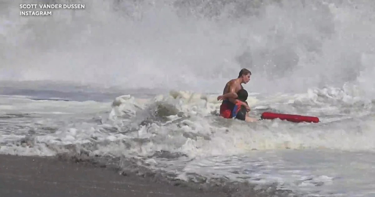 10-year-old rescued from rip current by teen lifeguard says he thought he was going to die