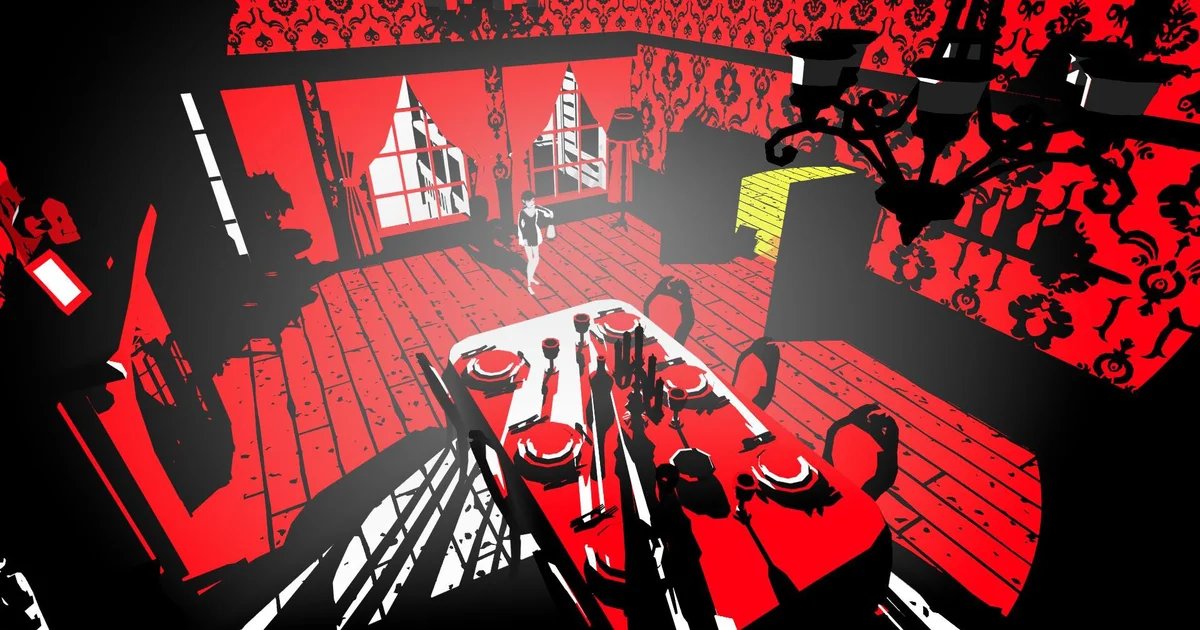 Chromatic aberration is made manifest in NECHROMIA, a high contrast survival horror set in a castle made of something else’s memories