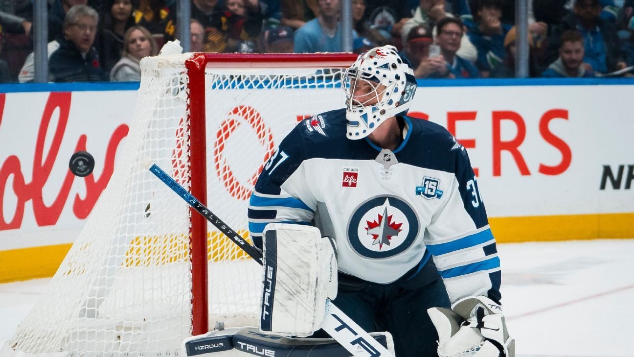 Jets suspend Connor Hellebuyck for failure to report to camp