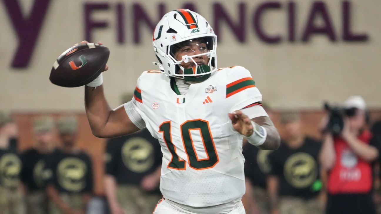 Miami QB Darian Mensah sets pair of ACC completions marks