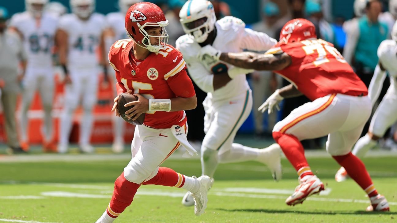 Chiefs’ Mahomes perfect on play-action passes in win vs. Dolphins