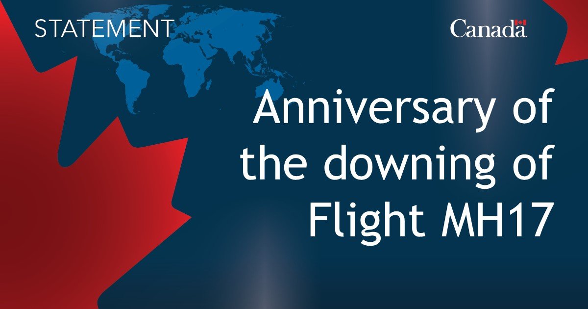 Statement by Minister of Foreign Affairs marking 10 years since the downing of Malaysian Airlines Flight MH17