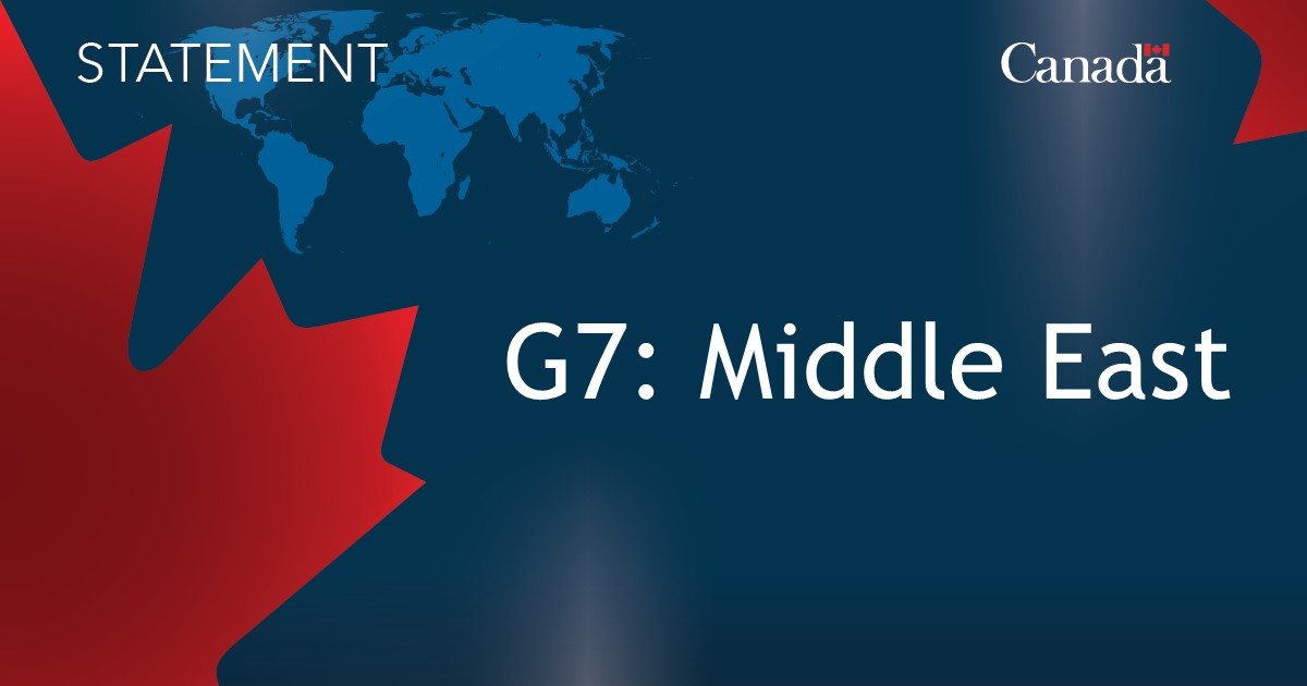 G7 foreign ministers’ statement on the situation in the Middle East