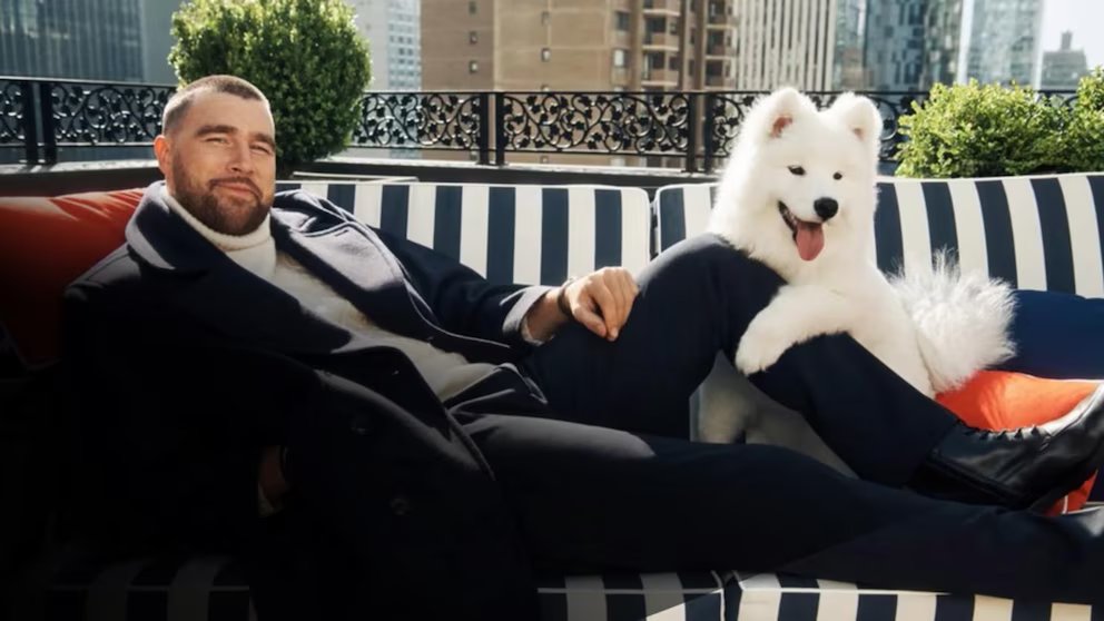 WATCH:  Taylor Swift and Travis Kelce debut their new dog