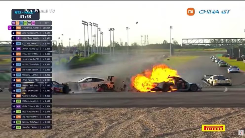 WATCH:  Race car driver saves fellow driver from fiery crash