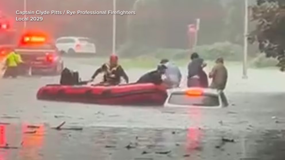 WATCH: Torrential rain slams millions along I-95