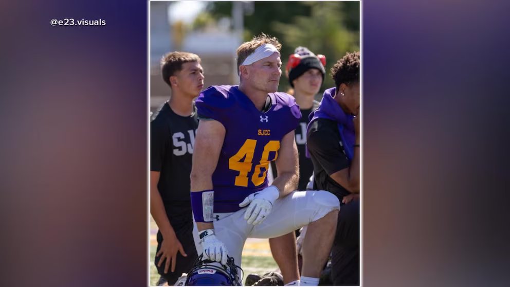 WATCH:  Dad hits the gridiron at age 48