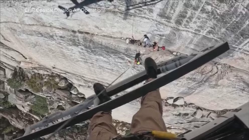 WATCH:  California climber rescued from 700-foot cliff