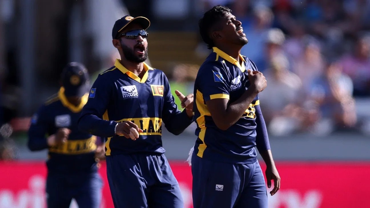 Sachindu Colombage shines on debut as Sri Lanka limit England