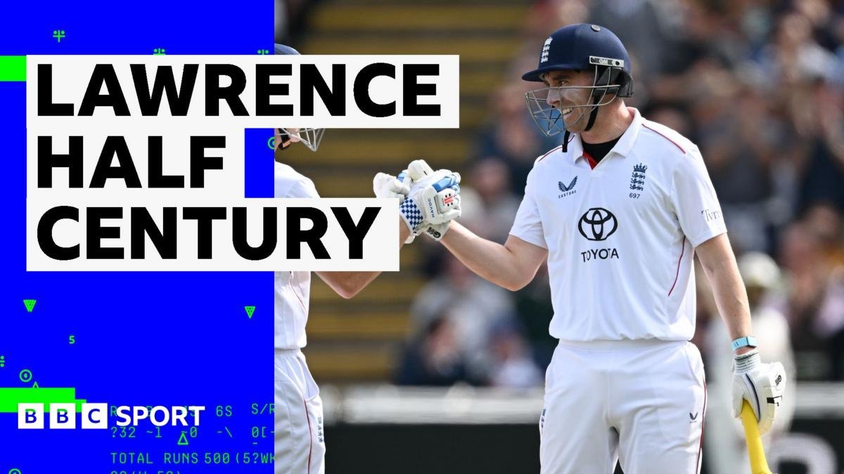 England v Pakistan Third Test: Dan Lawrence races to a half-century