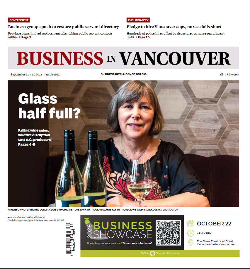 Business in Vancouver — Sept. 21, 2026