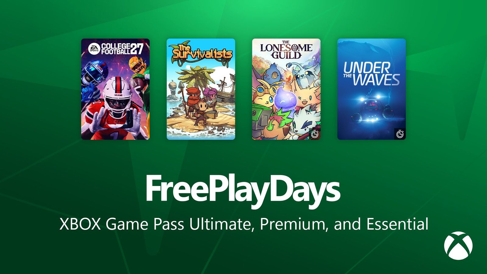 Free Play Days – EA Sports College Football 27, The Survivalists, The Lonesome Guild, and Under The Waves