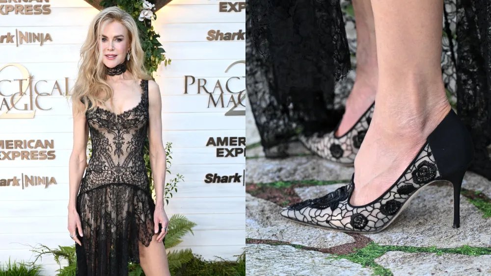 Nicole Kidman Styles Manolo Blahnik Pumps With Pieter Mulier’s Versace