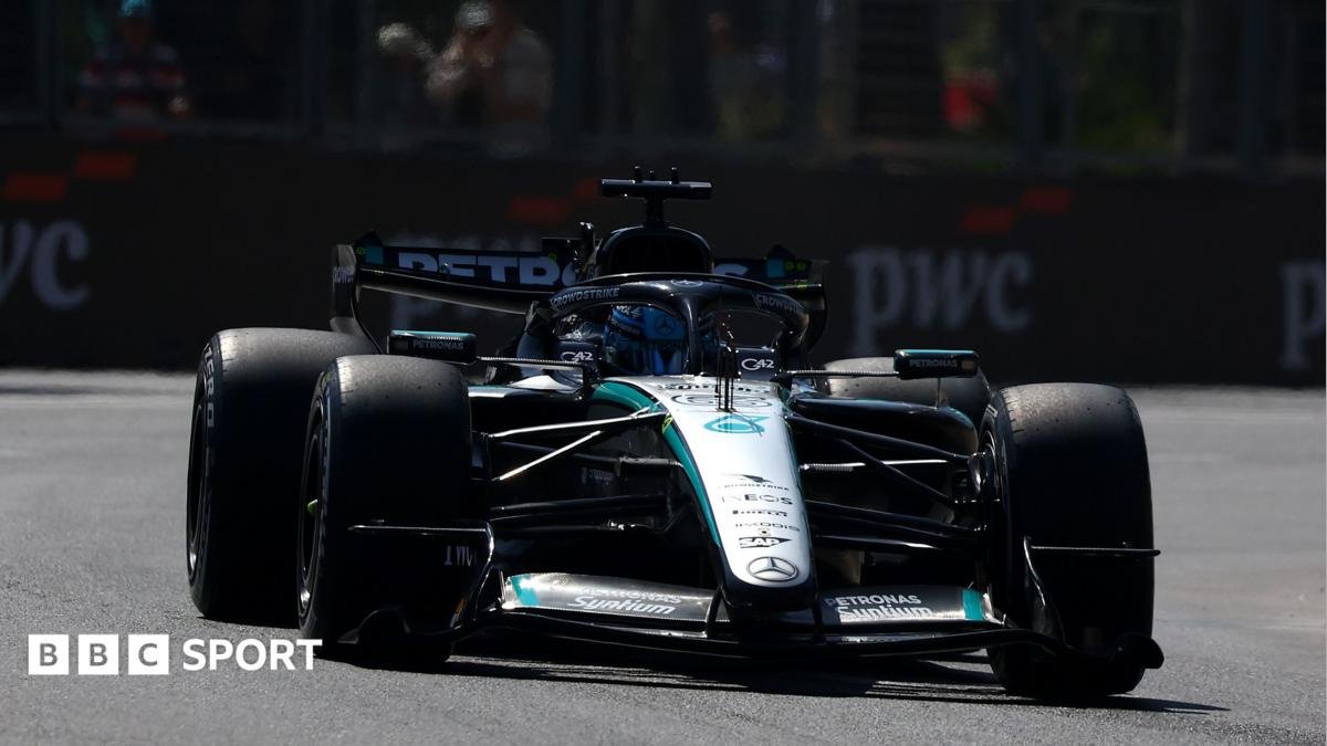 Azerbaijan Grand Prix: George Russell fastest as Kimi Antonelli stops on track with hydraulic leak
