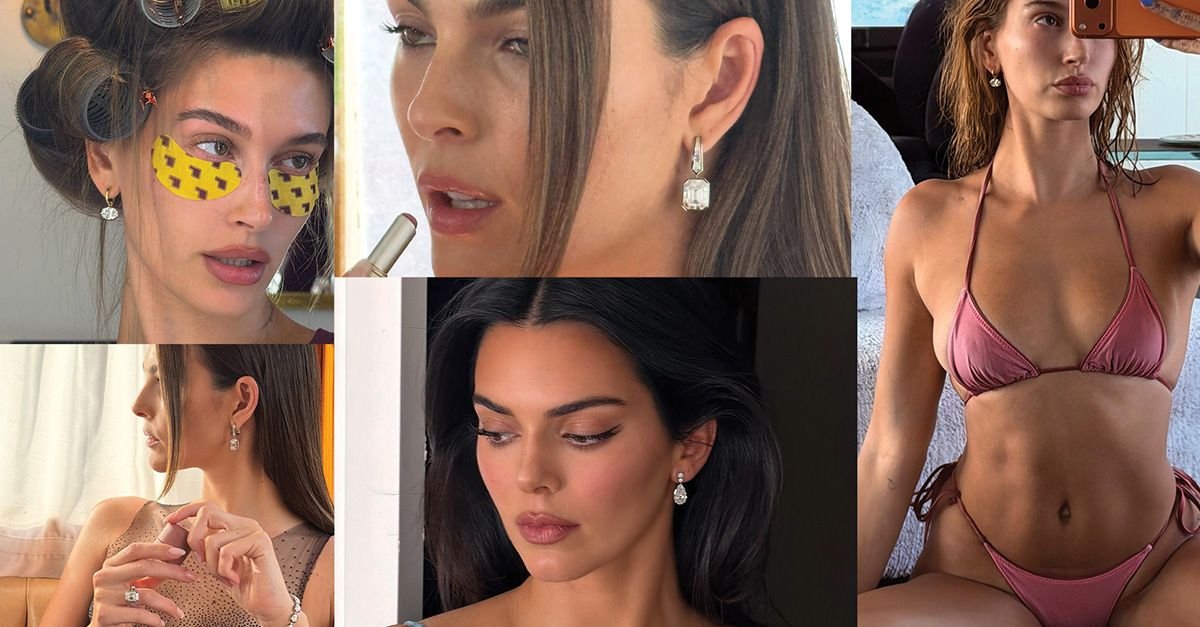 Hailey and Kendall Are Bringing Diamond Drop Earrings Back