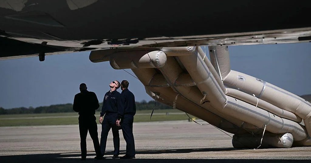 Trump’s Texas trip delayed after emergency slide deploys on new Air Force One on tarmac
