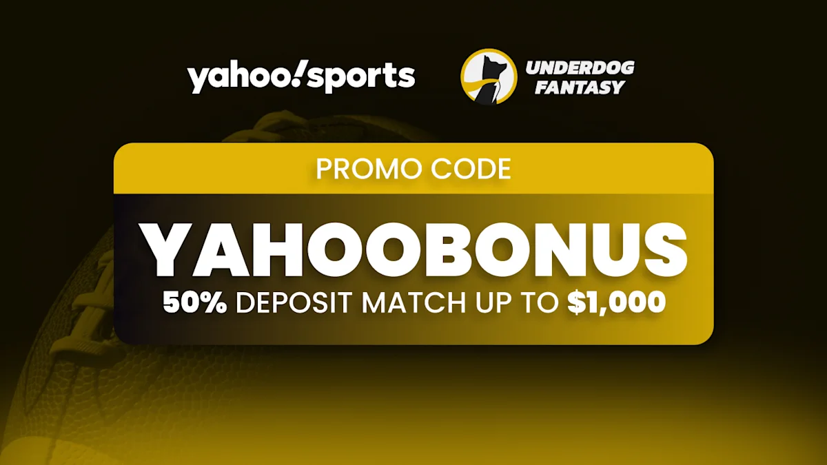 Underdog Promo Code YAHOOBONUS: Play Keep Your Million + 50% Deposit Match up to $1000 in Bonus Funds for NFL Sunday