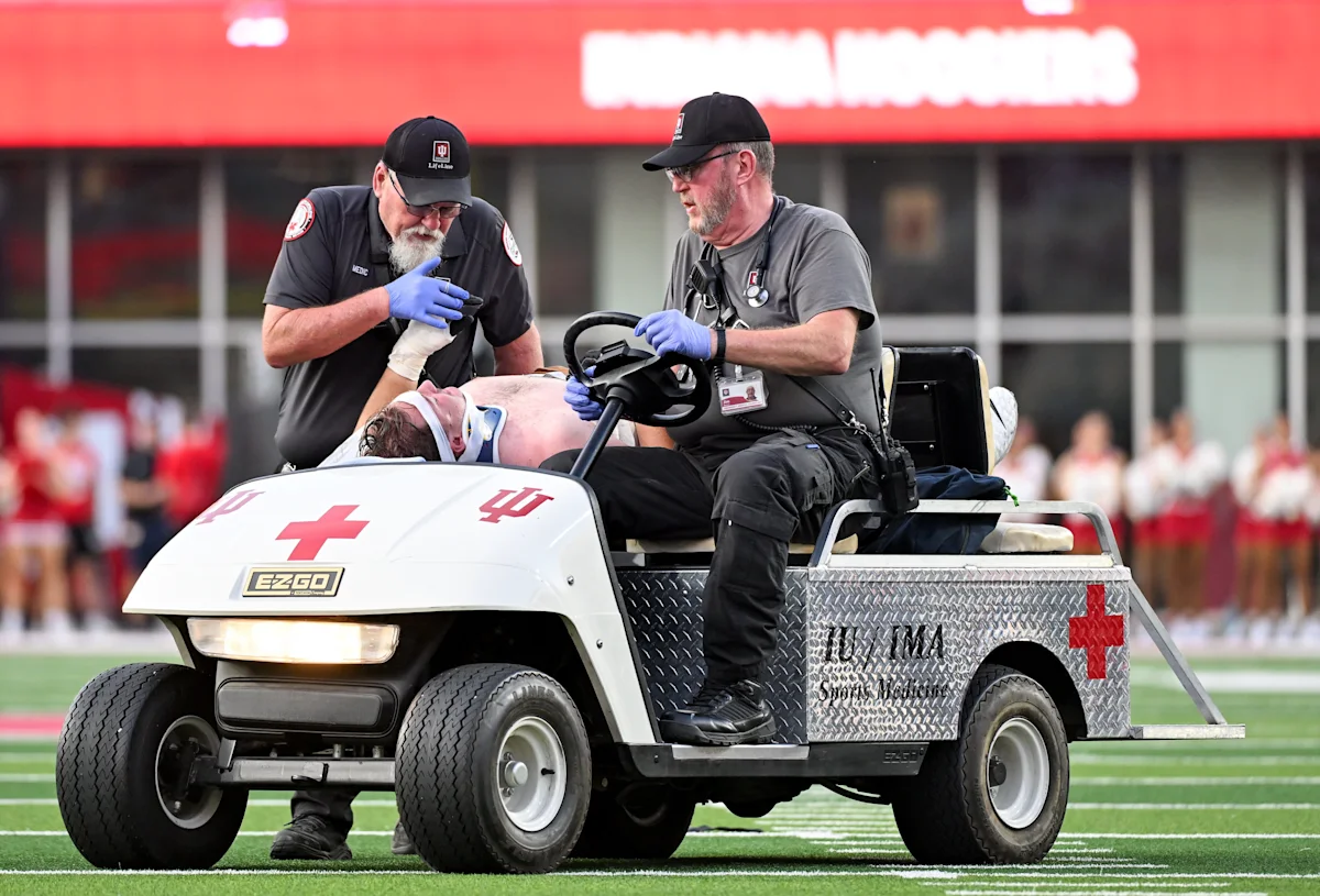 Positive report on Western Kentucky football player carted off against Indiana