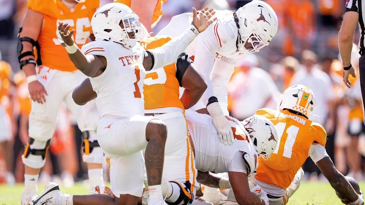 Texas’ Colin Simmons made history vs Tennessee. His peeing-on-field penalty made headlines