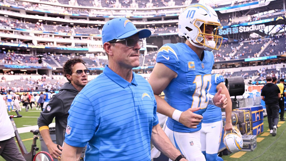 Jim Harbaugh tells Justin Herbert to ‘be better’ amid Chargers’ offensive woes