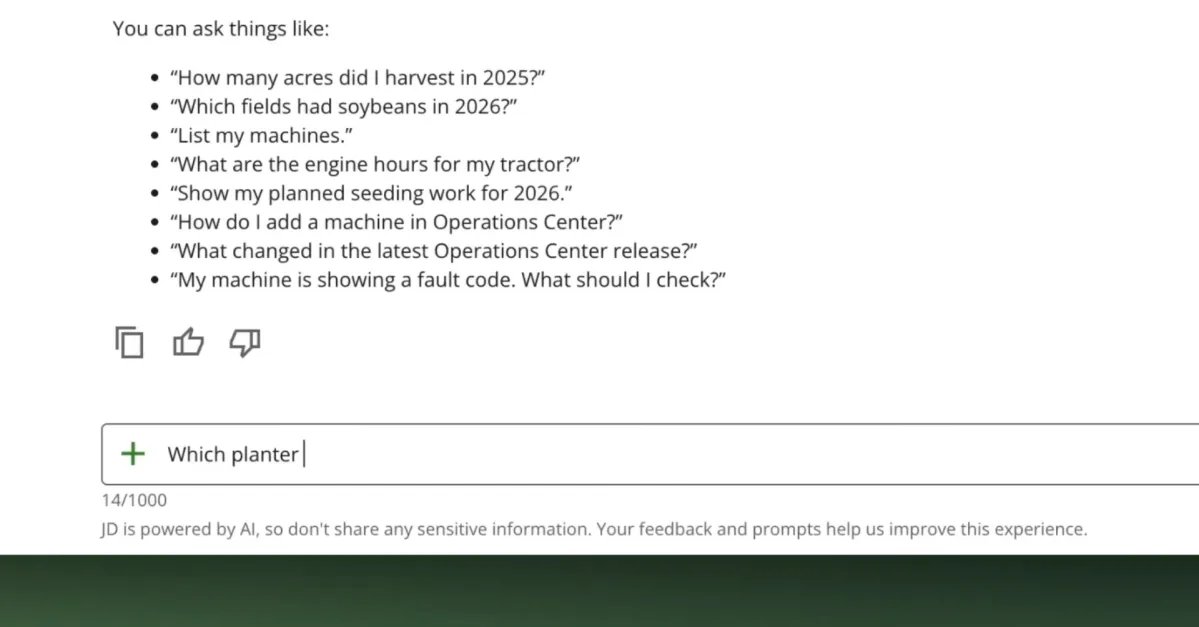 John Deere launched an AI chatbot for farmers
