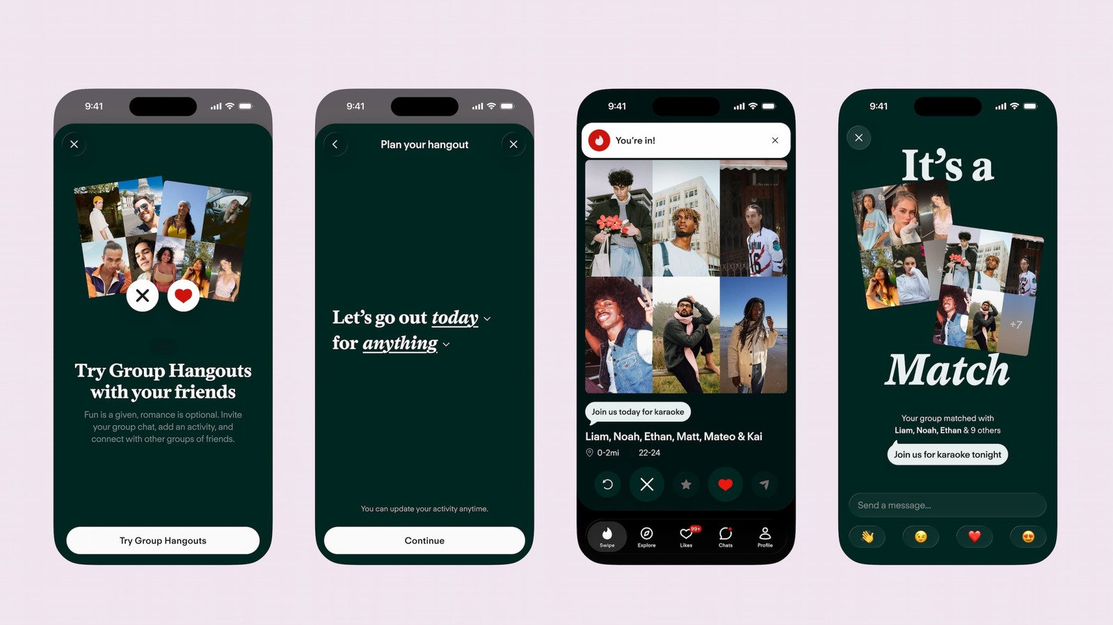 Tinder Now Offers Group Hangouts As An Alternative To One-On-One Dates