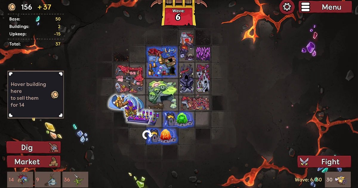 Packed Lair, out today, is a Tetris-adjacent base builder about cramming as much as you can into a tiny evil lair to aid your army in conquering the world
