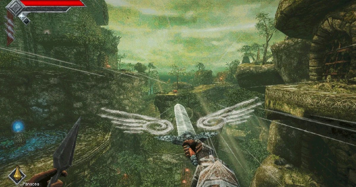 First-person RPG Queen’s Domain pitches you against an island of gorgeous freaks with naught but a flying sword and infinite throwing daggers
