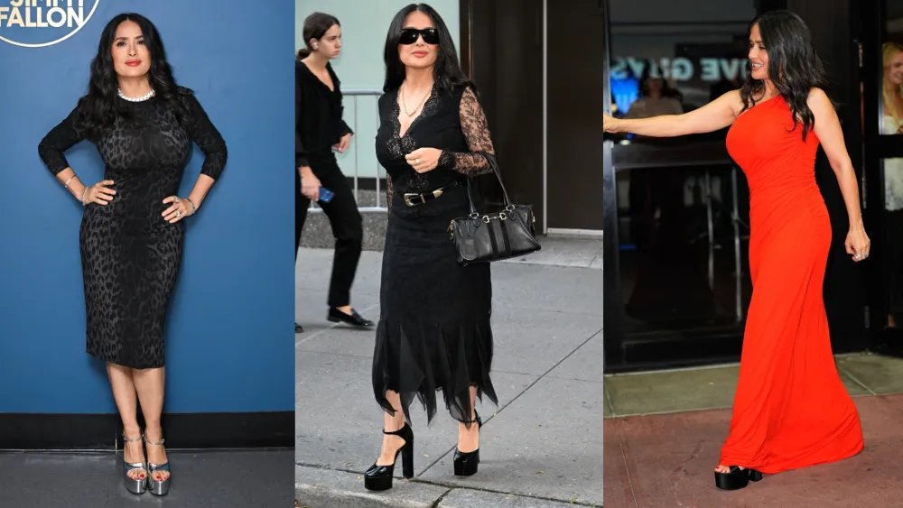 Salma Hayek Shows How to Style Platform Heels in Your 60s