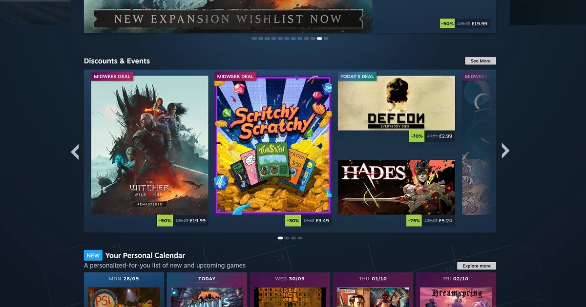Valve is changing Steam’s homepage discounts and events section to go the way of the algorithm to get you to look at, and buy, obviously, more games