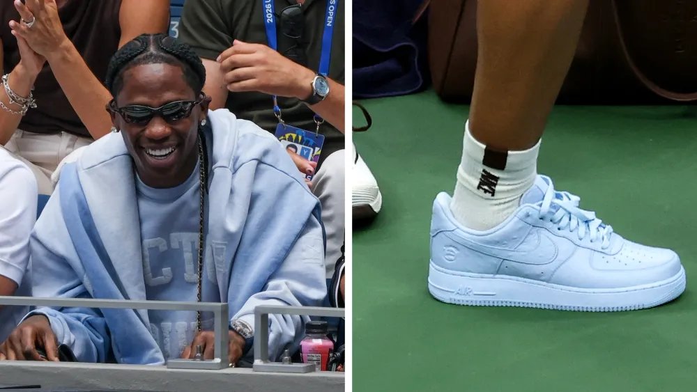 Travis Scott Gives the Air Force 1 Low a Blue Ostrich Flip