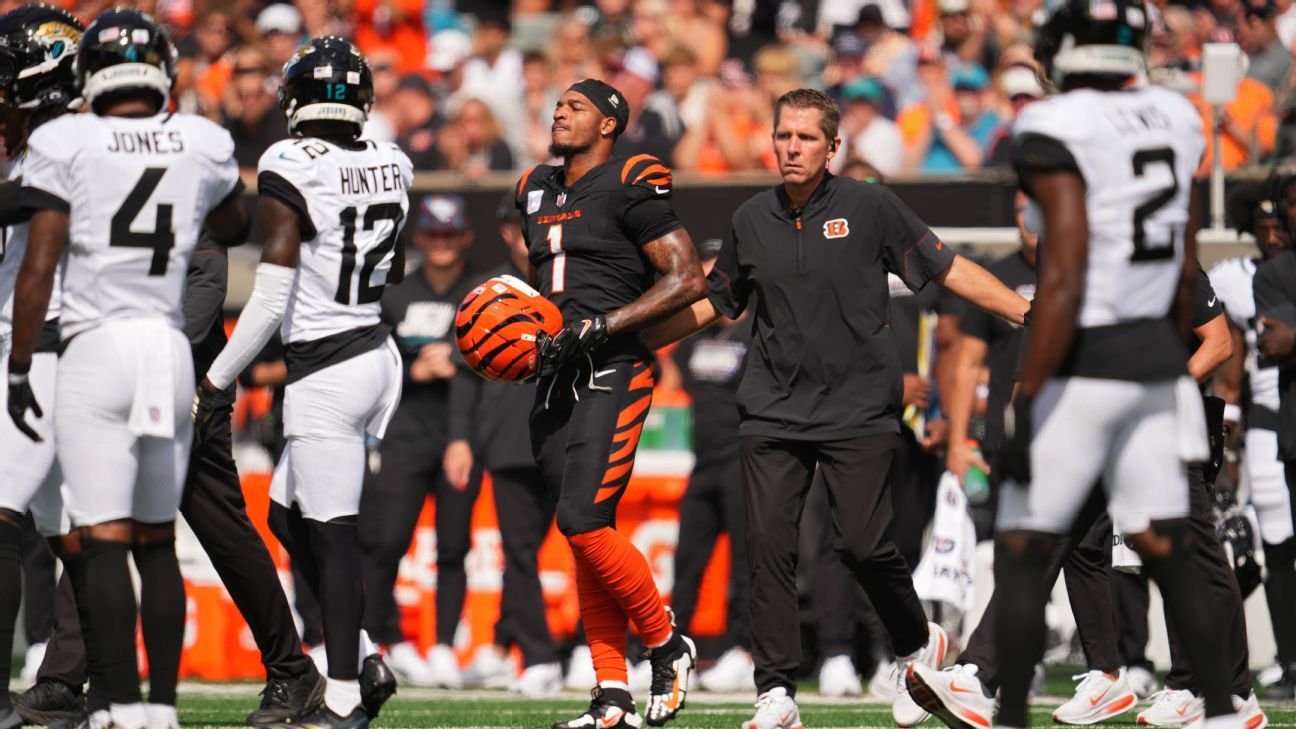 Bengals’ top WRs Chase, Higgins suffer injuries in loss to Jaguars