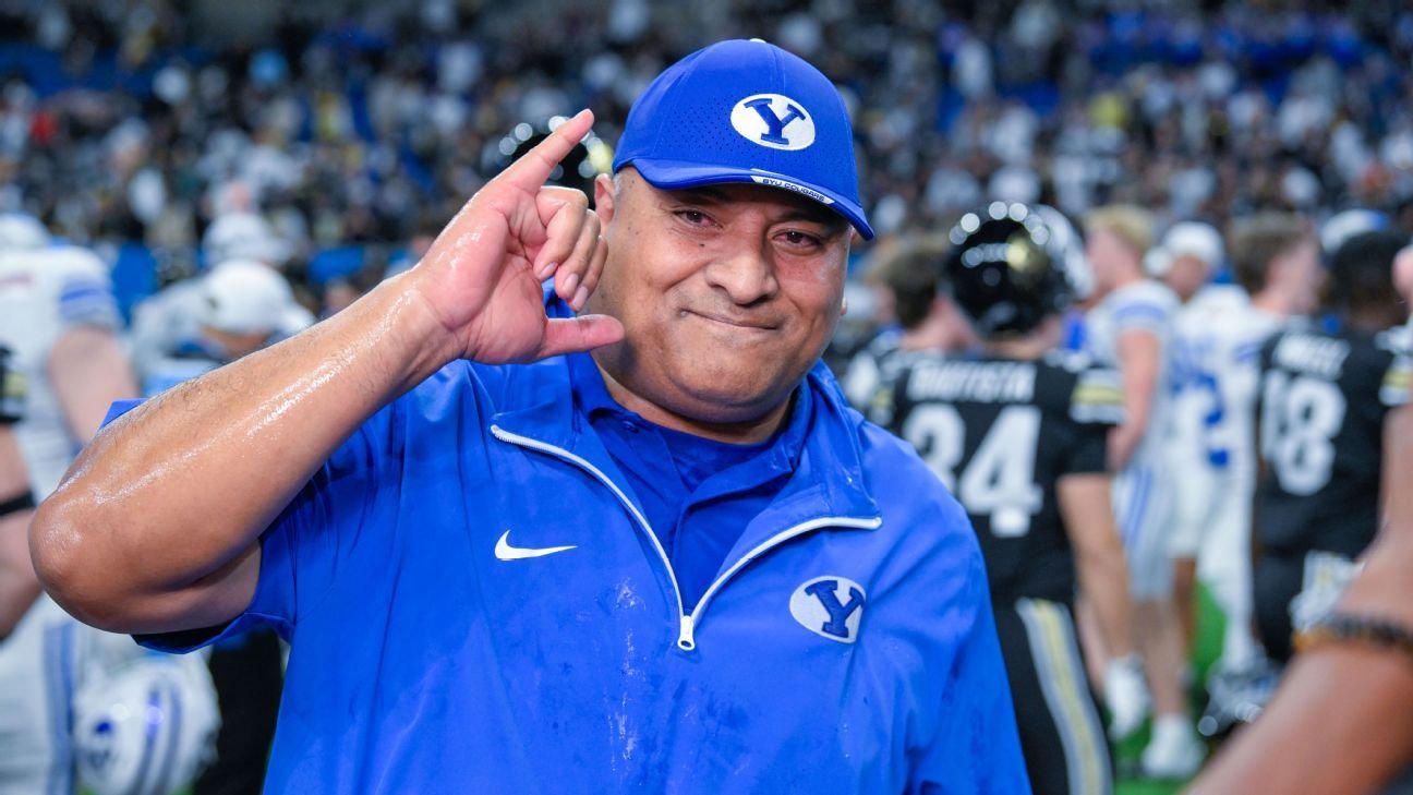 BYU Cougars Kalani Sitake a favorite coach on the verge of the CFP