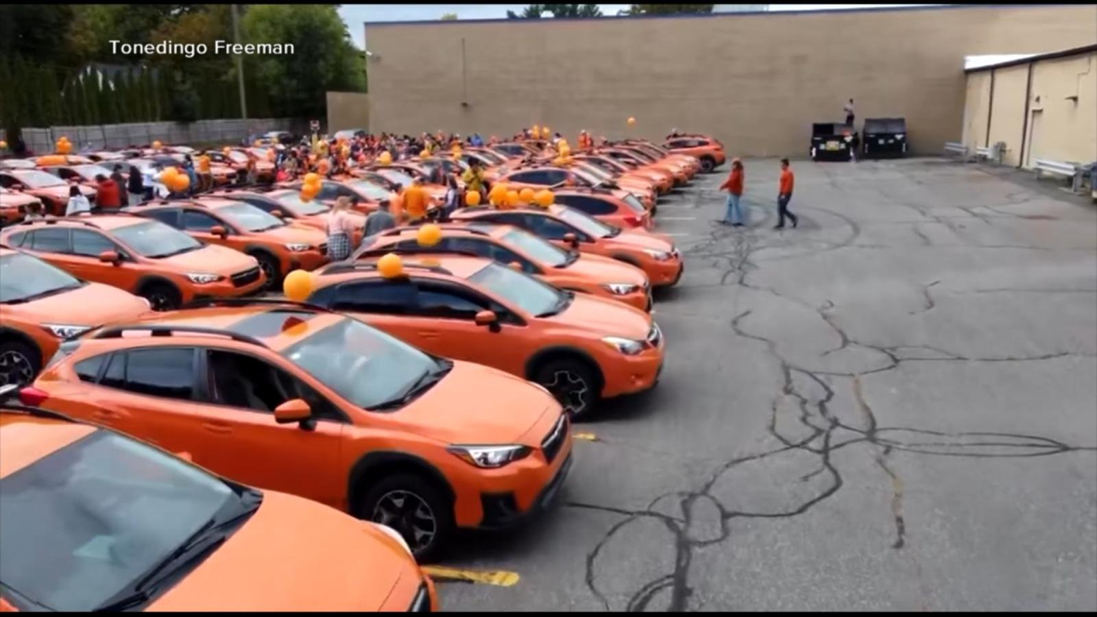 WATCH:  Annual orange car parade grows in popularity
