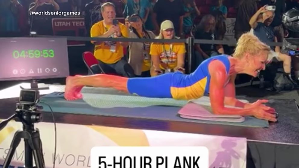 WATCH:  Grandmother breaks another planking record at 61