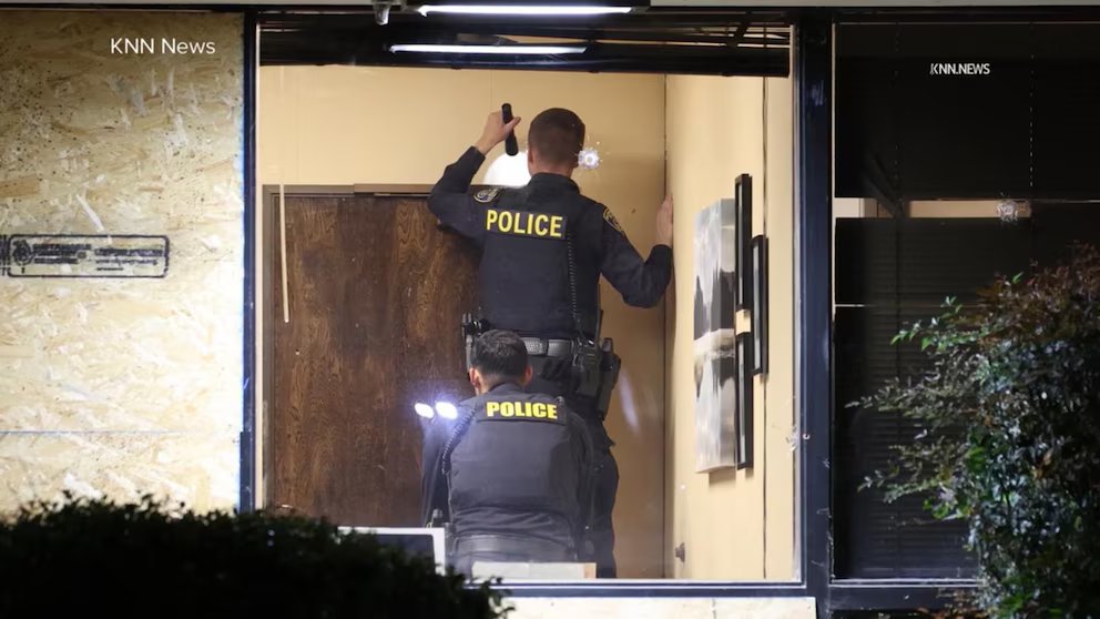WATCH:  Urgent search for suspects after California TV station targeted by gunfire