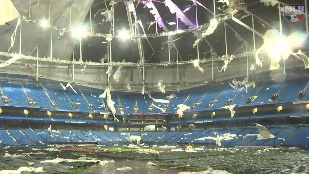 WATCH:  David Muir on how Tampa Bay community came together to repair stadium for Rays