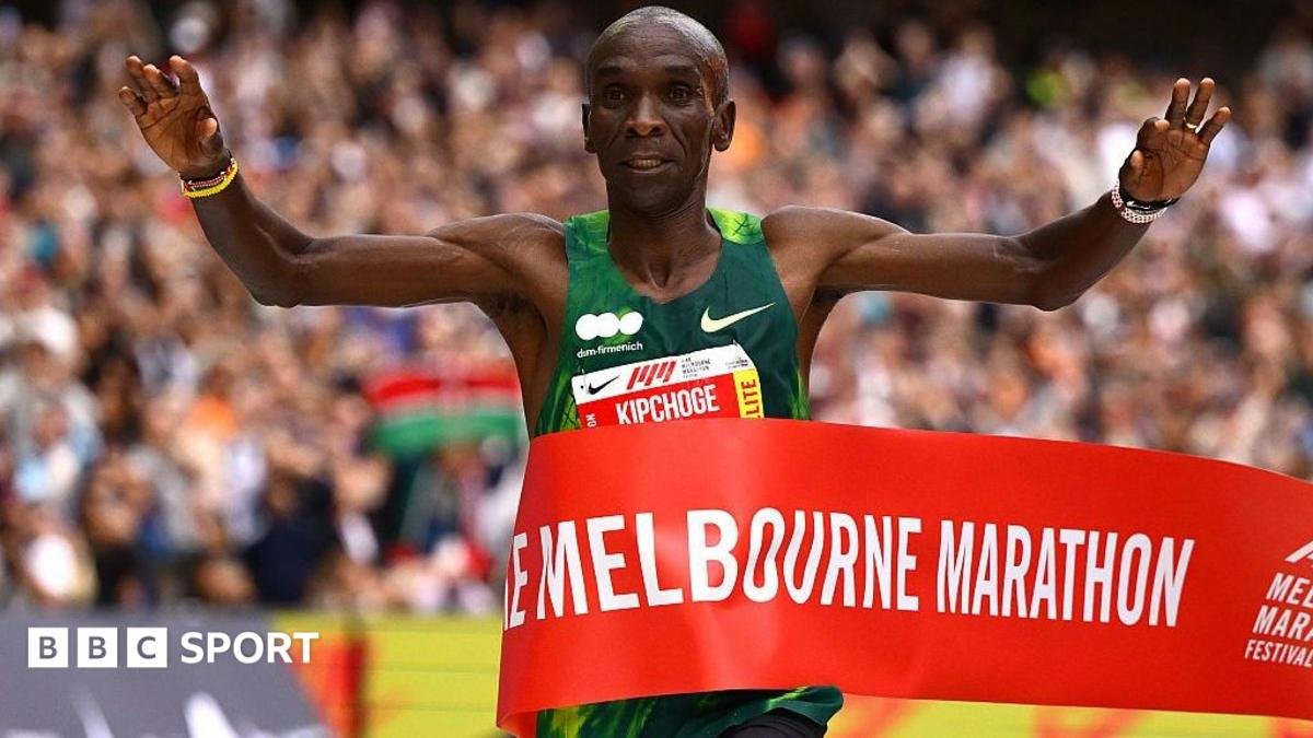 Eliud Kipchoge, 41, breaks course record at Melbourne Marathon