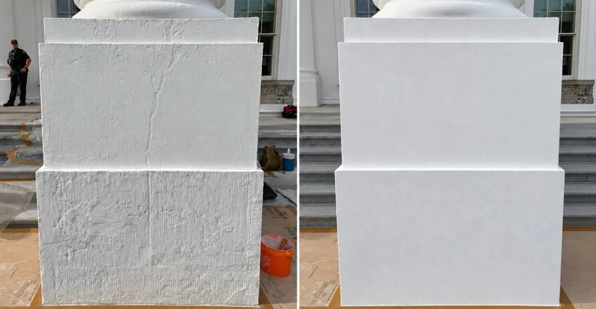 Trump posts AI-edited photo to brag about White House restoration work