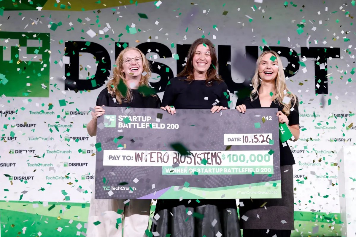 And the winner of Startup Battlefield at Disrupt 2026 is: Intero Biosystems