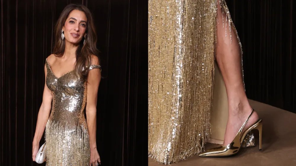 Amal Clooney Shines in Gold from Head-to-toe at the 2026 Albies