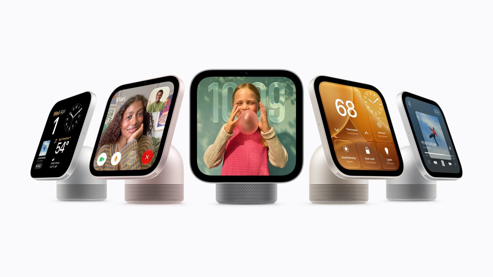 Apple Welcomes HomeView Smart Speaker With Apple Watch-Shaped Screen