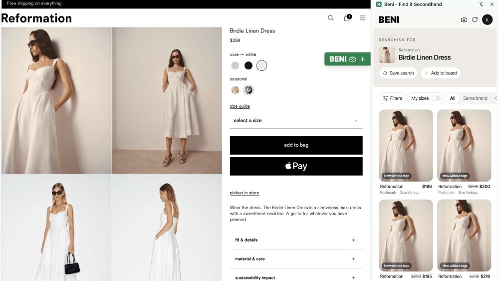 Beni Revolutionizes Resale Shopping with Visual Search Tools