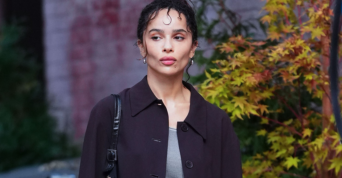 Zoë Kravitz Wore Brown Heels to Bring Slip Skirts Into Fall
