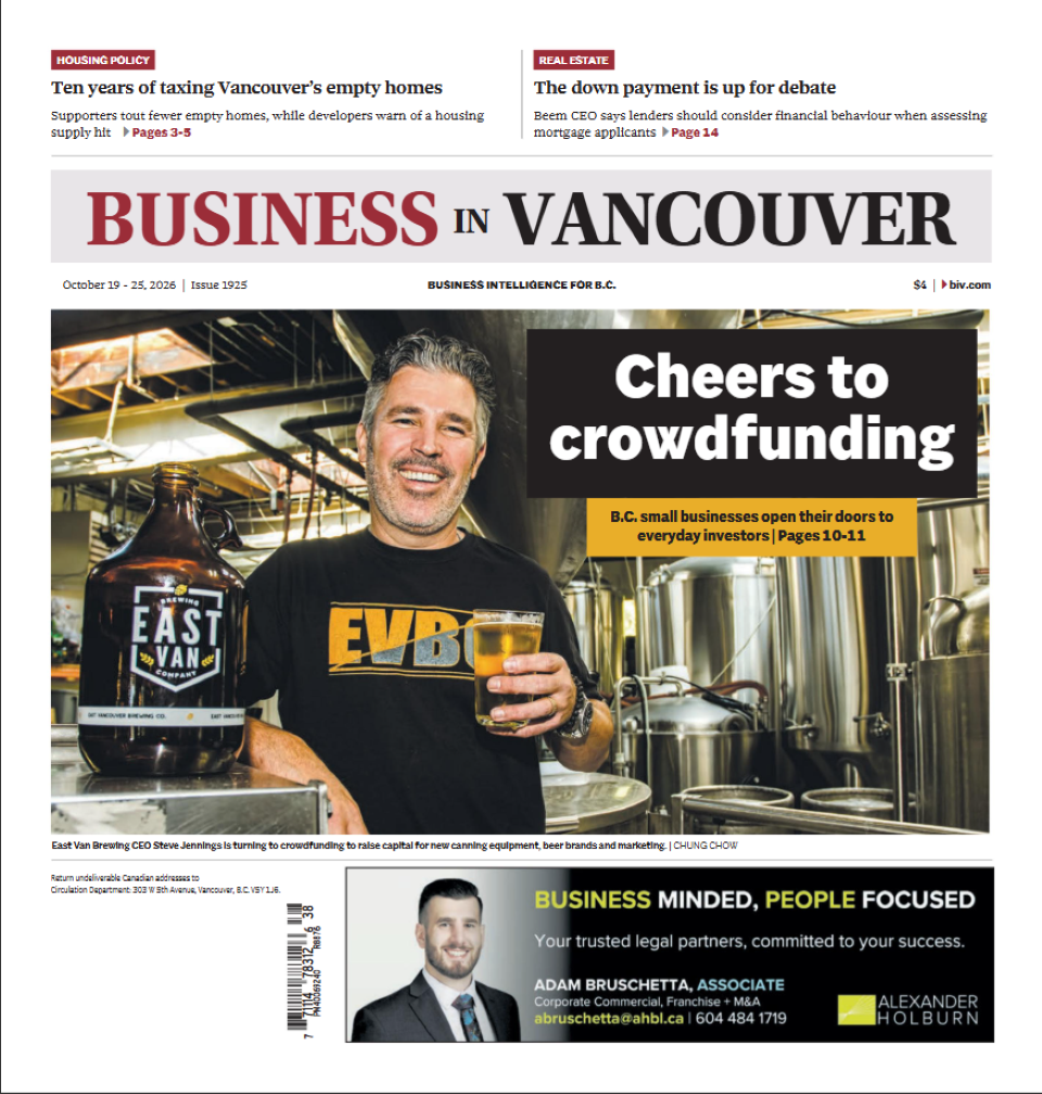 Business in Vancouver — Oct. 19, 2026