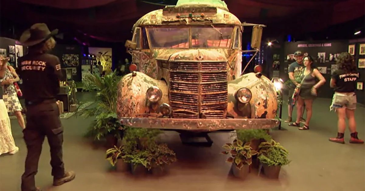 Ken Kesey’s original “Furthur” bus on its latest trek