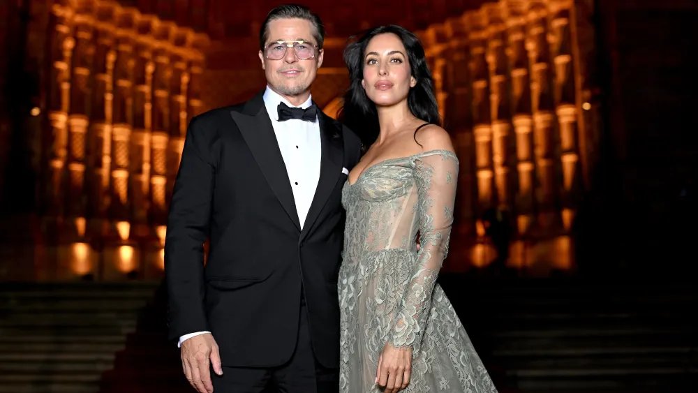 Ines de Ramon Goes Sheer for the 2026 Albies in London with Brad Pitt