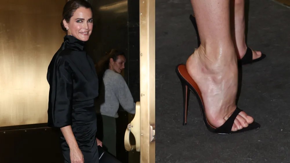 See the Impossibly High Mules Keri Russell Can’t Stop Wearing