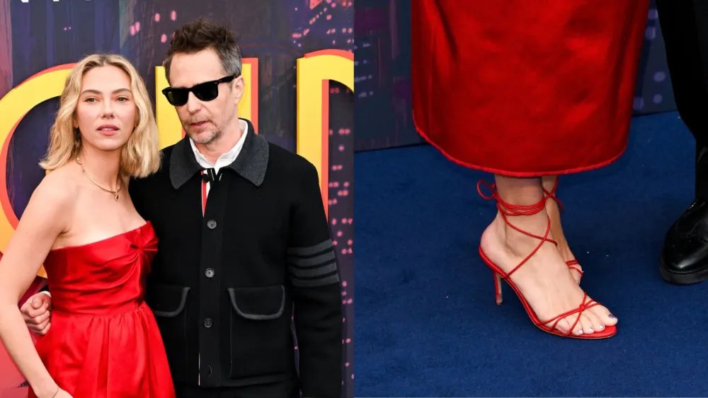 Scarlett Johansson Sports Manolo Blahnik Sandals at ‘Ray Gun’ Premiere
