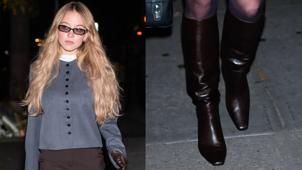 Sydney Sweeney Does Fall Dressing in Tiny Shorts and Knee-high Boots